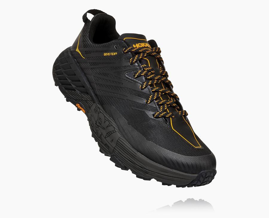 Hoka Australia One One Speedgoat 4 GORE-TEX - Mens Trail Shoes Black - ZOVQT-6351